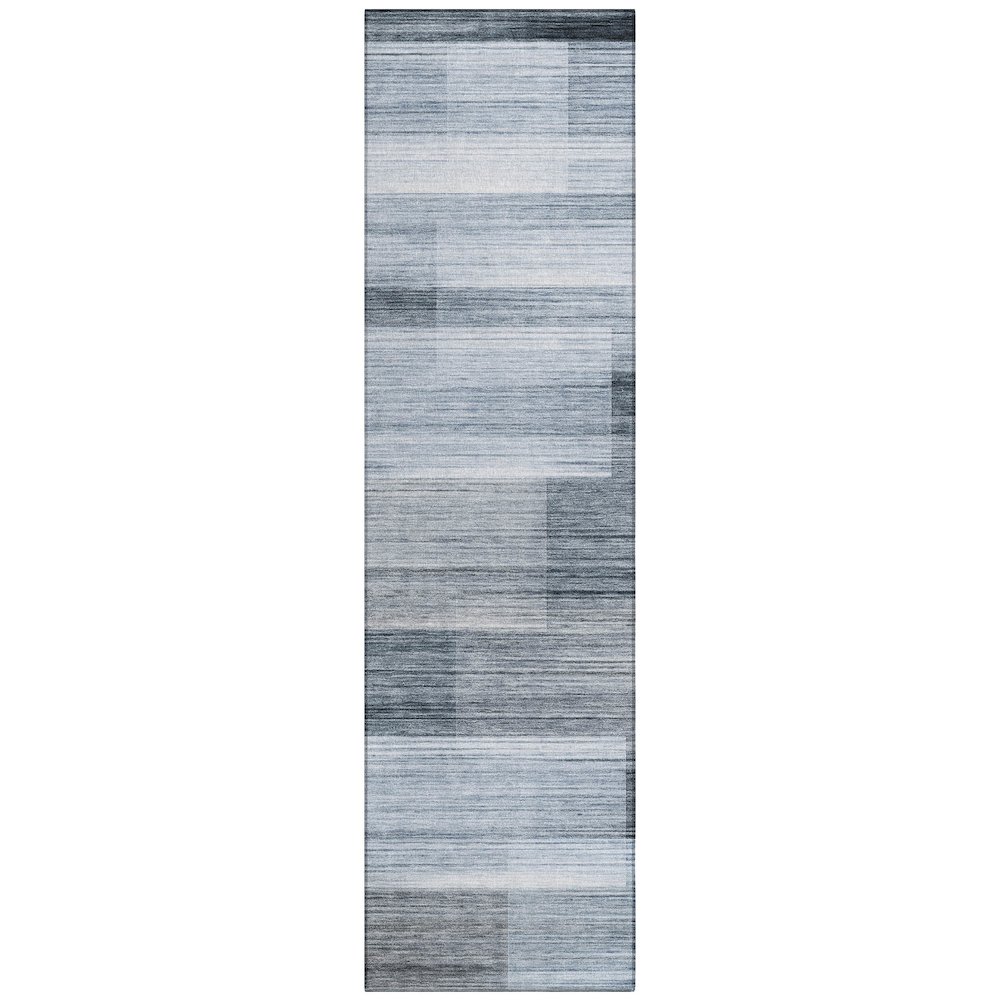 Machine Washable Indoor/Outdoor Chantille ACN2082 Denim 2'3" x 7'6" Runner Rug. Picture 1