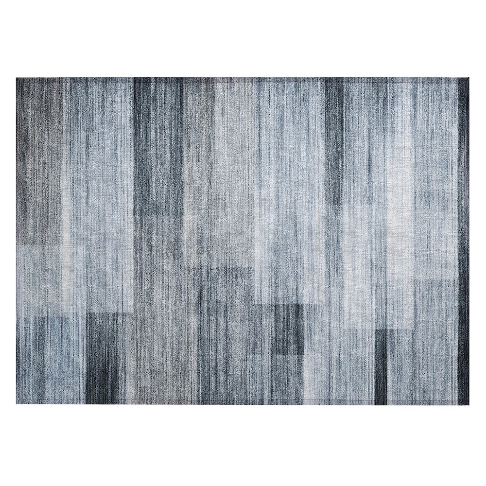 Machine Washable Indoor/Outdoor Chantille ACN2082 Denim 1'8" x 2'6" Rug. Picture 1
