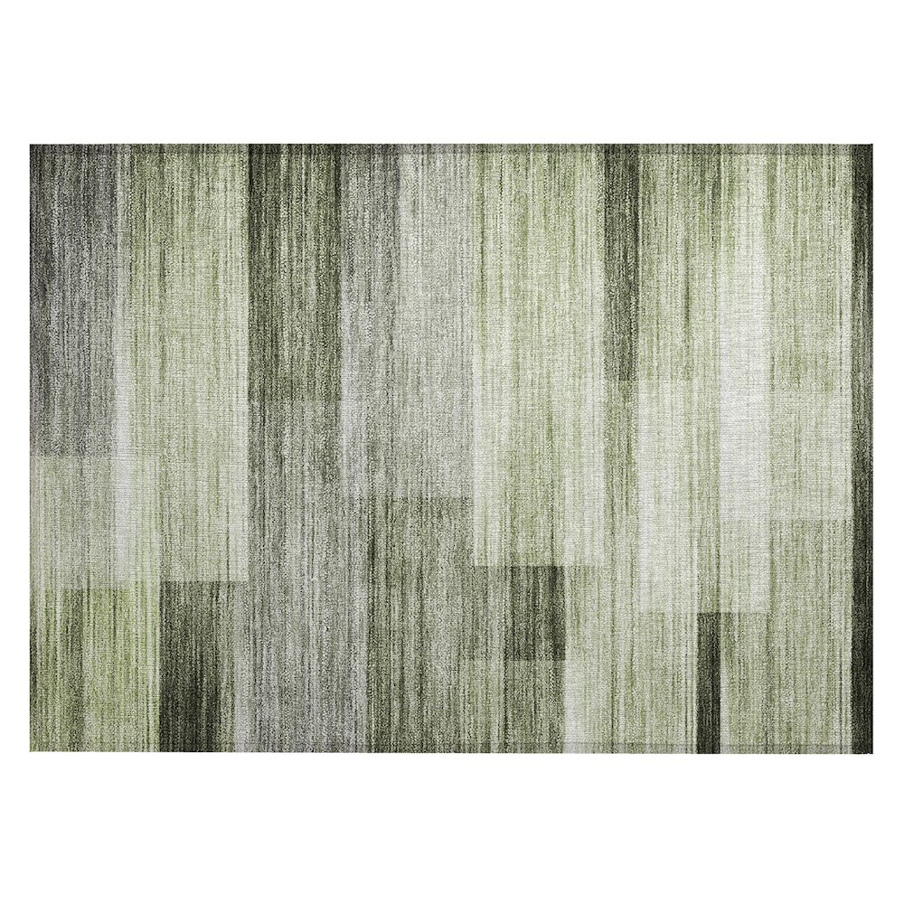 Machine Washable Indoor/Outdoor Chantille ACN2082 Green 1'8" x 2'6" Rug. Picture 1