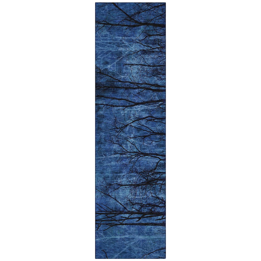 Machine Washable Indoor/Outdoor Chantille ACN2083 Blue 2'3" x 7'6" Runner Rug. Picture 1