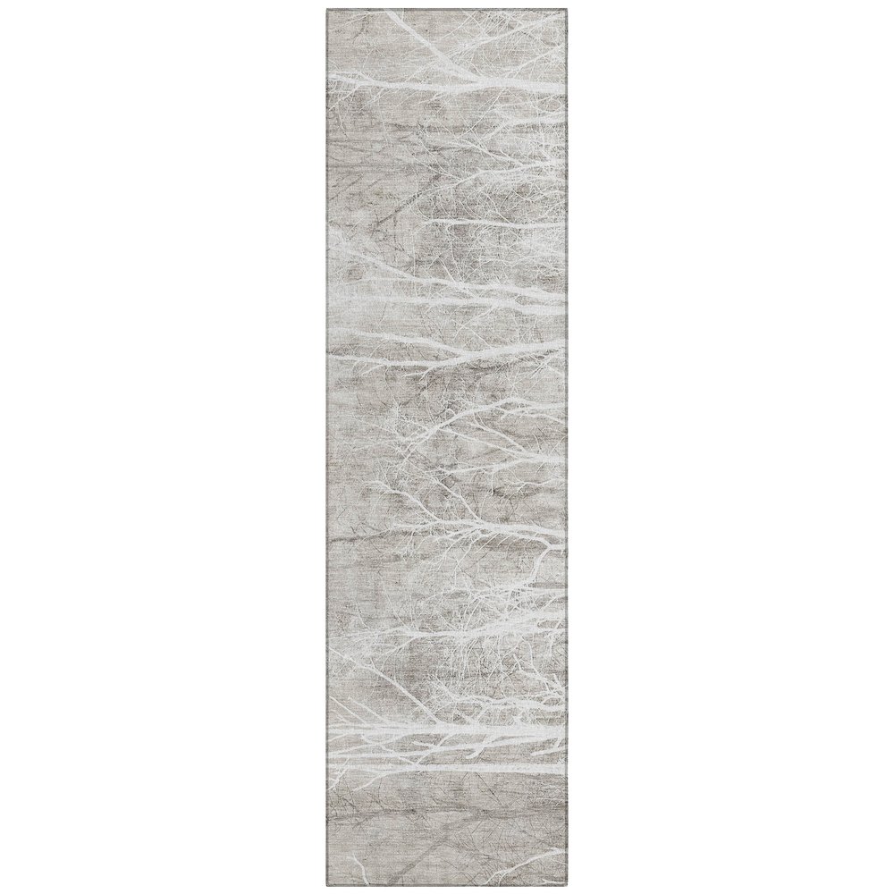 Machine Washable Indoor/Outdoor Chantille ACN2083 Silver 2'3" x 7'6" Runner Rug. Picture 1
