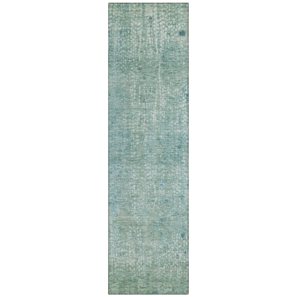 Machine Washable Indoor/Outdoor Chantille ACN2087 Teal 2'3" x 7'6" Runner Rug. Picture 1