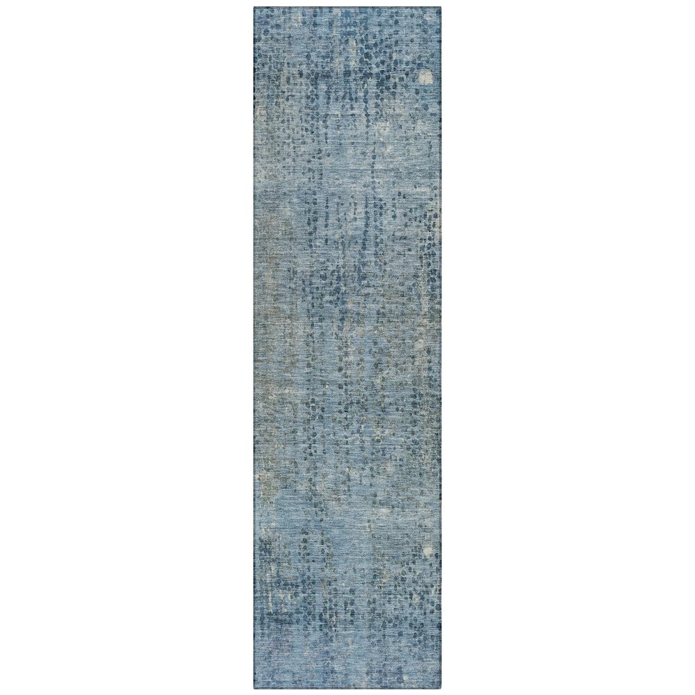 Machine Washable Indoor/Outdoor Chantille ACN2088 Blue 2'3" x 7'6" Runner Rug. Picture 1