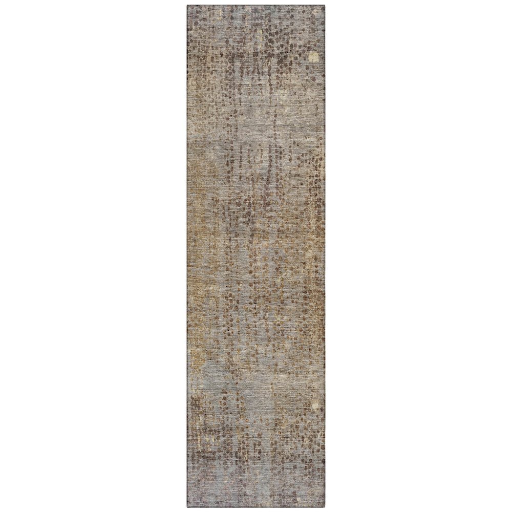 Machine Washable Indoor/Outdoor Chantille ACN2088 Brown 2'3" x 7'6" Runner Rug. Picture 1