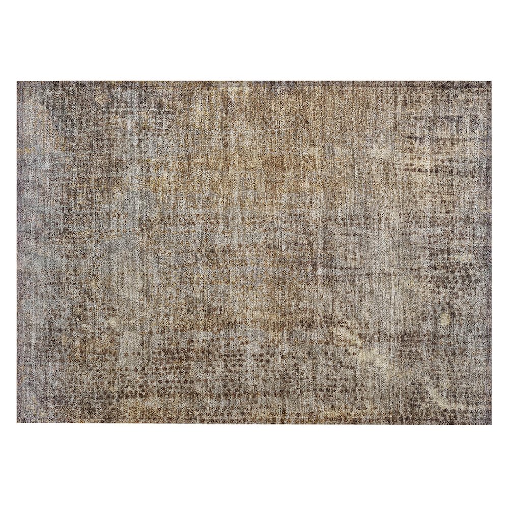 Machine Washable Indoor/Outdoor Chantille ACN2088 Brown 1'8" x 2'6" Rug. Picture 1