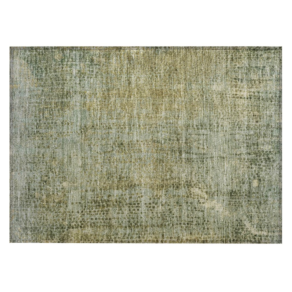 Machine Washable Indoor/Outdoor Chantille ACN2088 Green 1'8" x 2'6" Rug. Picture 1
