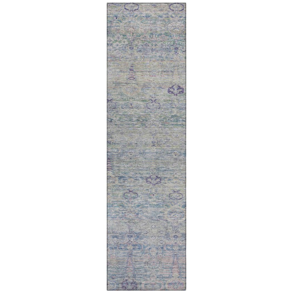 Machine Washable Indoor/Outdoor Chantille ACN2090 Plum 2'3" x 7'6" Runner Rug. Picture 1