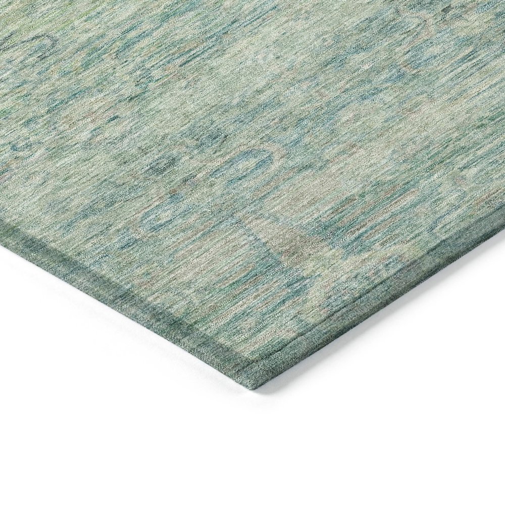 Machine Washable Indoor/Outdoor Chantille ACN2090 Teal 1'8" x 2'6" Rug. Picture 3