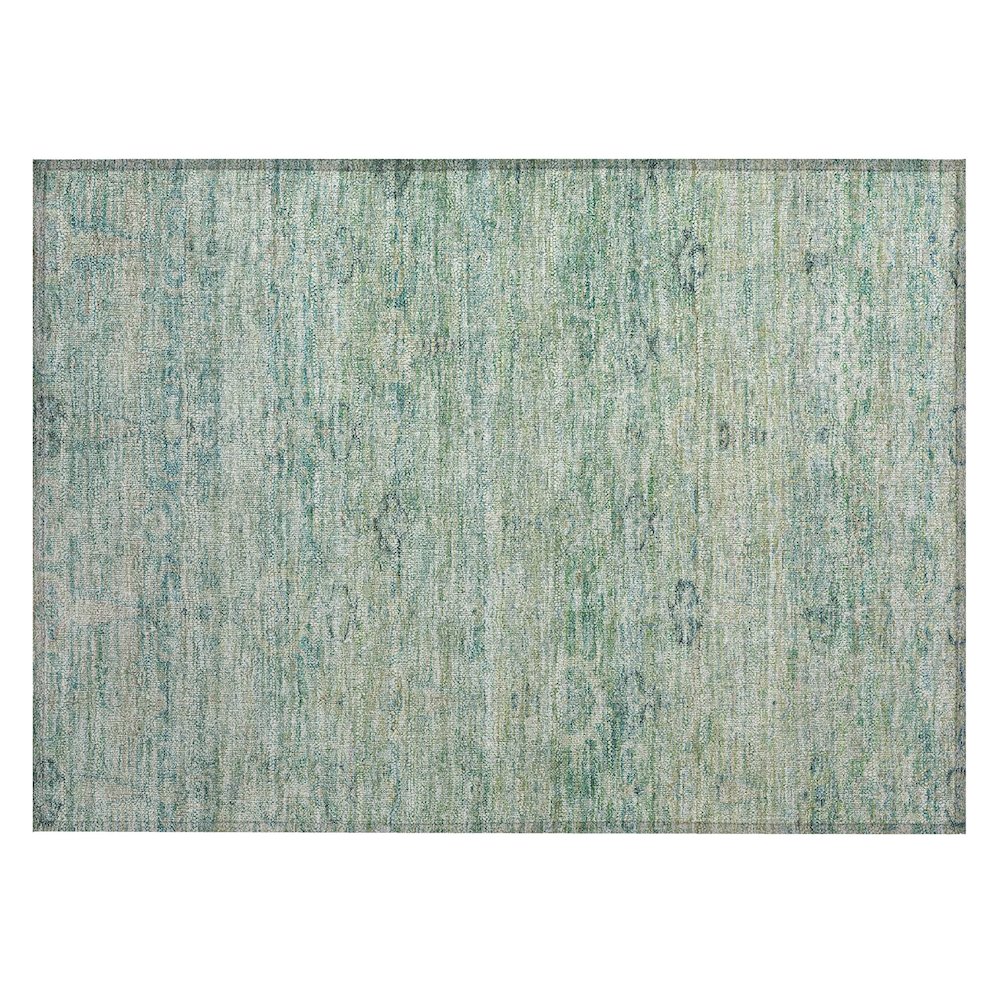 Machine Washable Indoor/Outdoor Chantille ACN2090 Teal 1'8" x 2'6" Rug. Picture 1