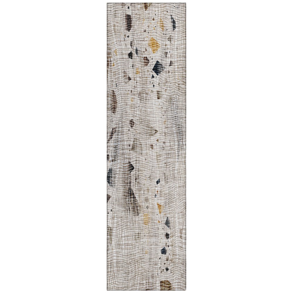 Machine Washable Indoor/Outdoor Chantille ACN2092 Linen 2'3" x 7'6" Runner Rug. Picture 1