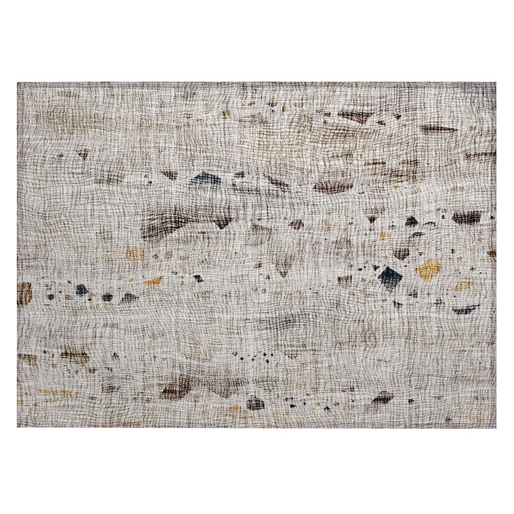 Machine Washable Indoor/Outdoor Chantille ACN2092 Linen 1'8" x 2'6" Rug. Picture 1
