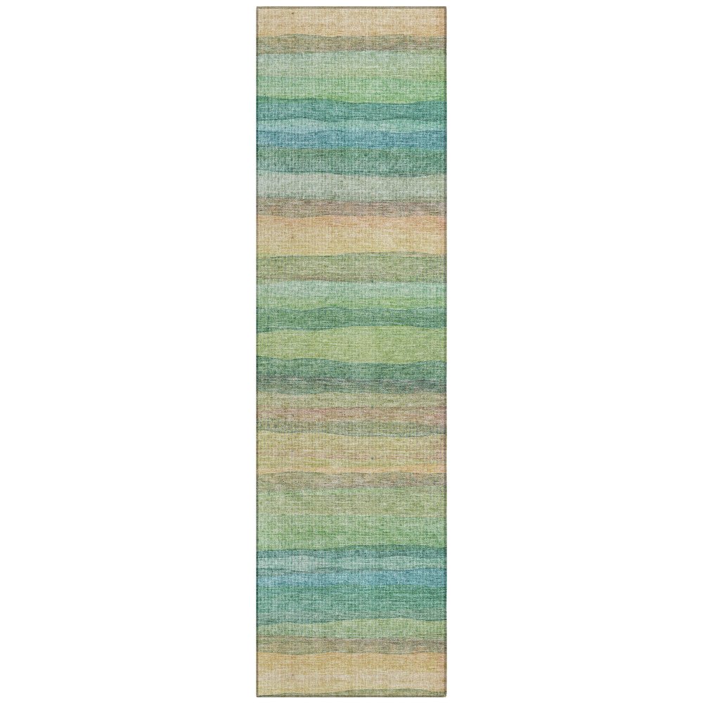 Machine Washable Indoor/Outdoor Chantille ACN2093 Aloe 2'3" x 7'6" Runner Rug. Picture 1