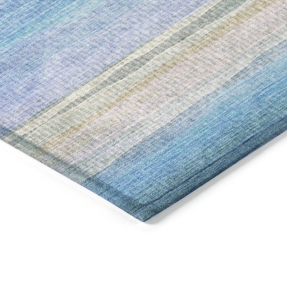 Machine Washable Indoor/Outdoor Chantille ACN2093 Aqua 1'8" x 2'6" Rug. Picture 3