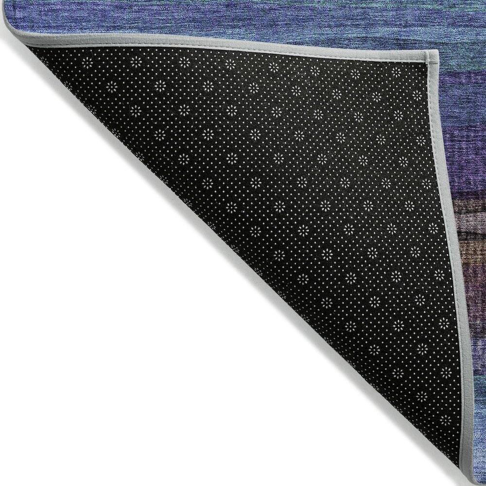 Machine Washable Indoor/Outdoor Chantille ACN2093 Blue 1'8" x 2'6" Rug. Picture 2