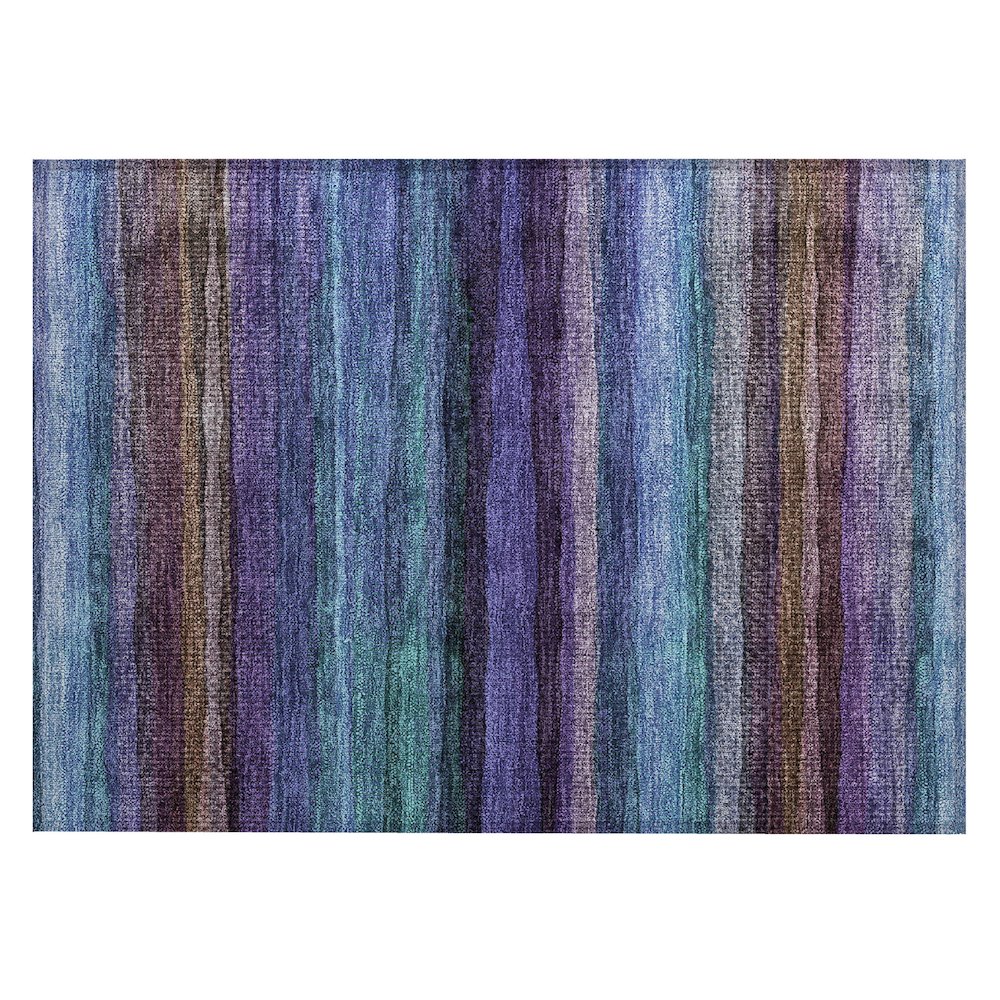 Machine Washable Indoor/Outdoor Chantille ACN2093 Blue 1'8" x 2'6" Rug. Picture 1