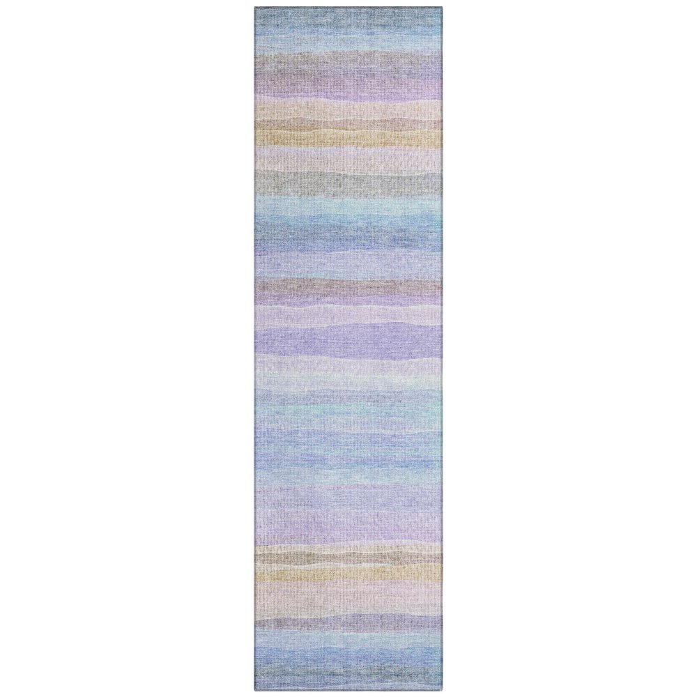 Machine Washable Indoor/Outdoor Chantille ACN2093 Lavender 2'3"x7'6" Runner Rug. Picture 1