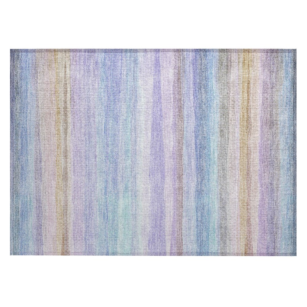 Machine Washable Indoor/Outdoor Chantille ACN2093 Lavender 1'8" x 2'6" Rug. Picture 1