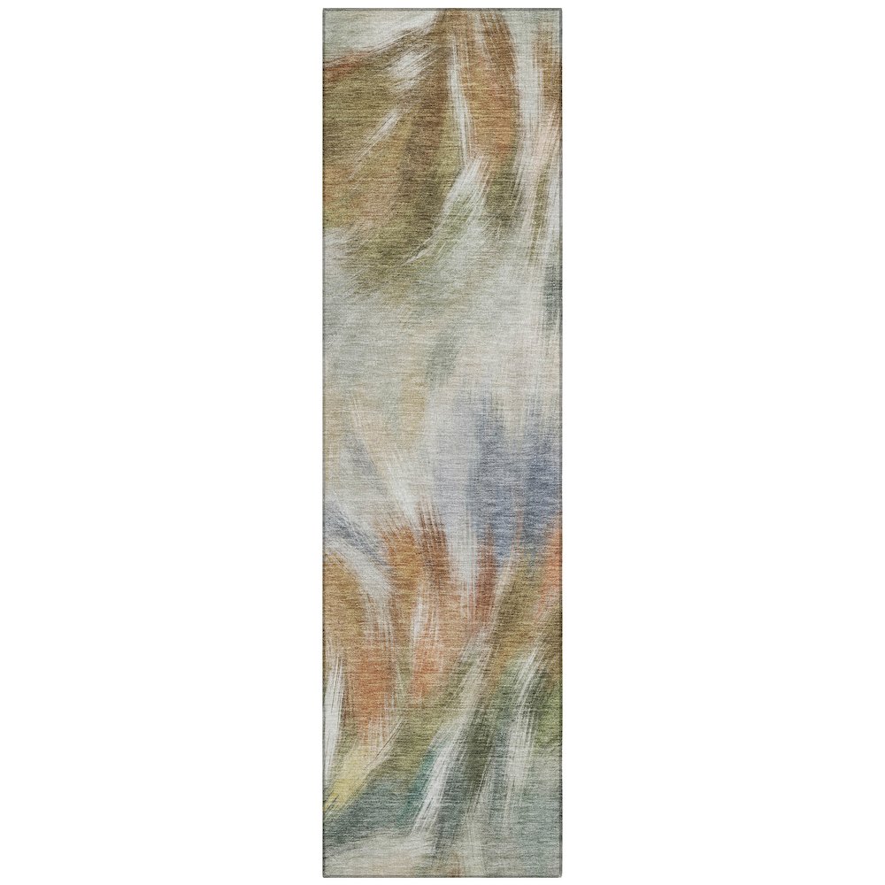Machine Washable Indoor/Outdoor Chantille ACN2096 Beige 2'3" x 7'6" Runner Rug. Picture 1