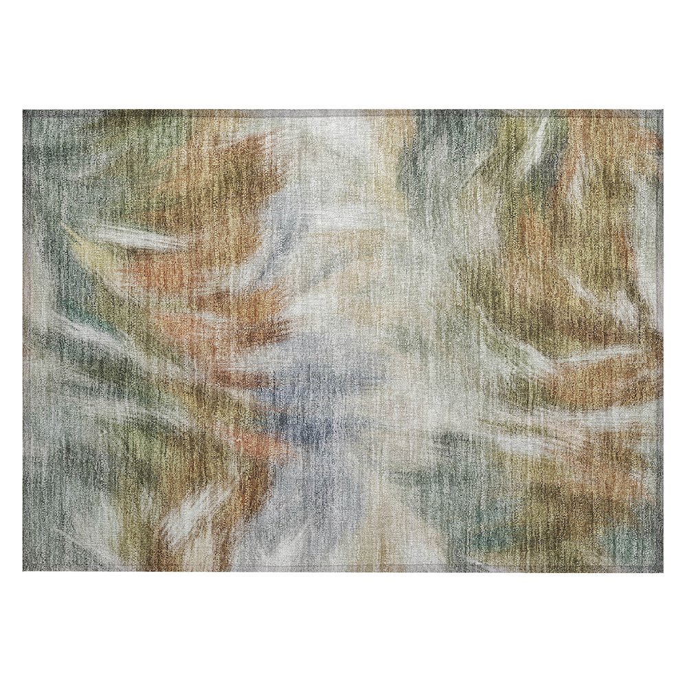 Machine Washable Indoor/Outdoor Chantille ACN2096 Beige 1'8" x 2'6" Rug. Picture 1