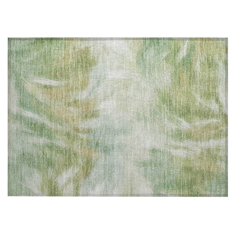 Machine Washable Indoor/Outdoor Chantille ACN2096 Green 1'8" x 2'6" Rug. Picture 1