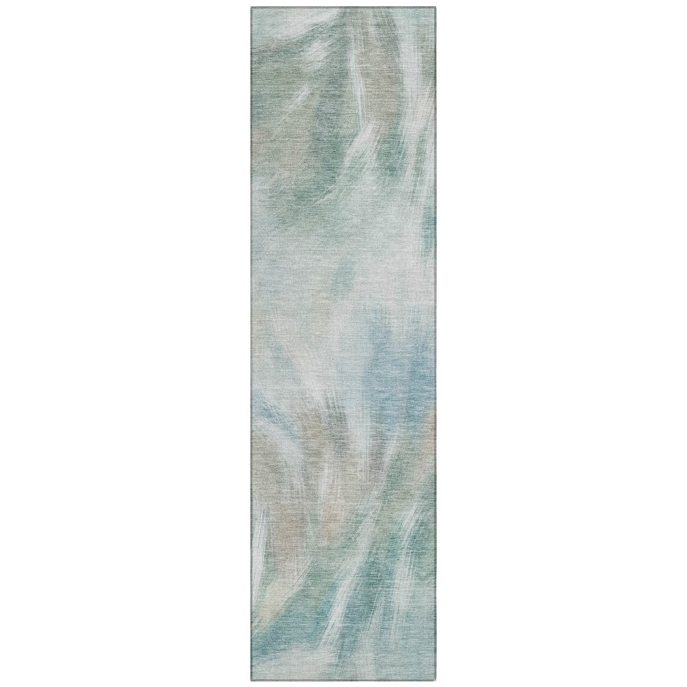 Machine Washable Indoor/Outdoor Chantille ACN2096 Sky 2'3" x 7'6" Runner Rug. Picture 1