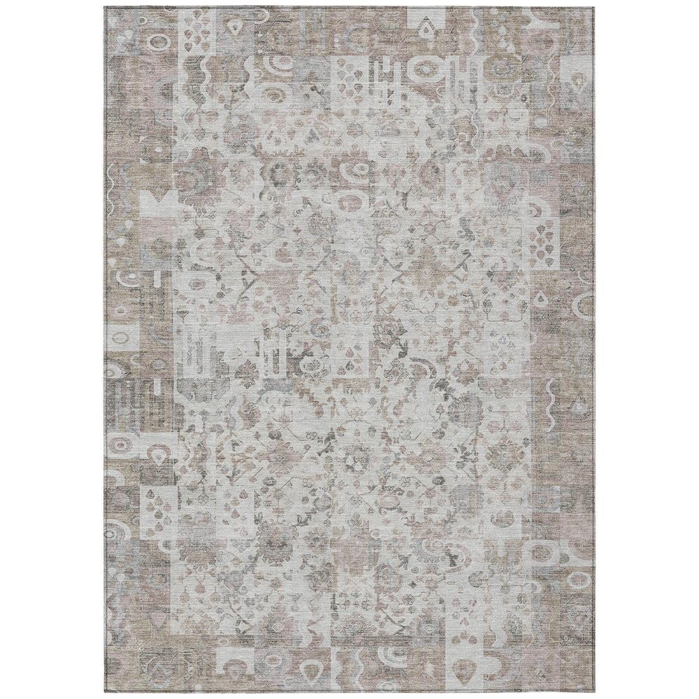 Machine Washable Indoor/Outdoor Chantille ACN2099 Taupe 2'6" x 3'10" Rug. Picture 1