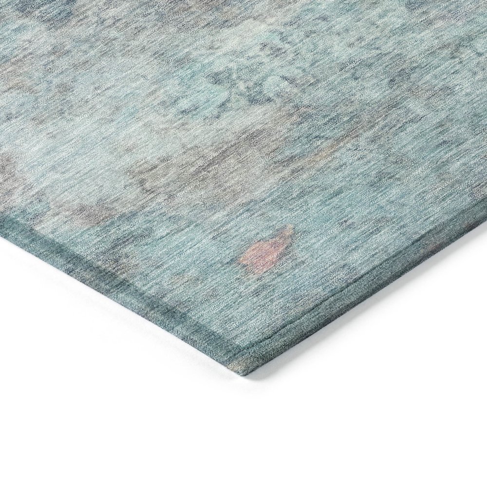 Machine Washable Indoor/Outdoor Chantille ACN2100 Aqua 1'8" x 2'6" Rug. Picture 3