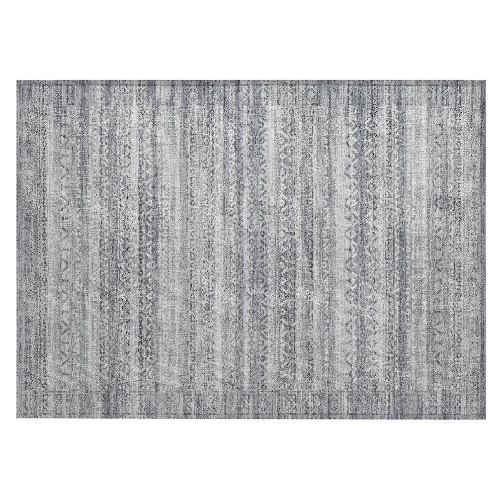 Machine Washable Indoor/Outdoor Chantille ACN2101 Gray 1'8" x 2'6" Rug. Picture 1
