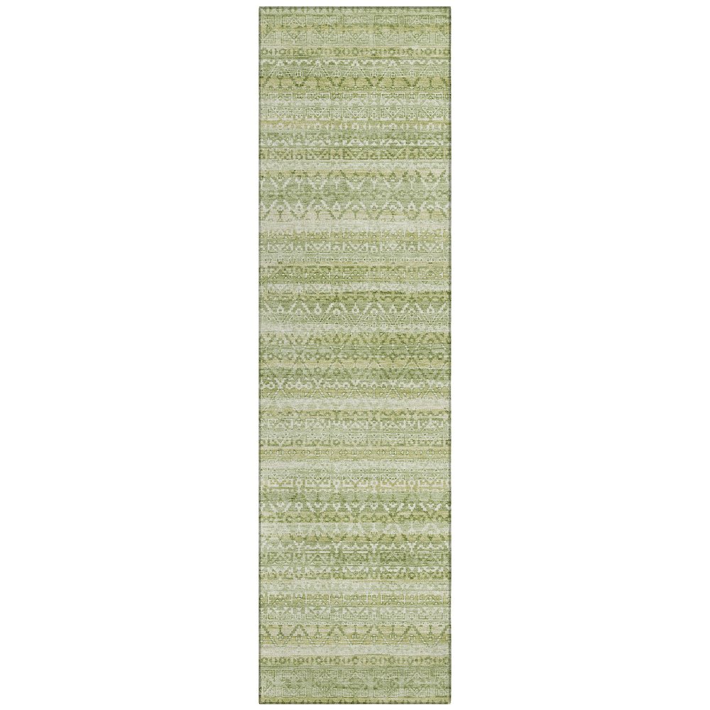 Machine Washable Indoor/Outdoor Chantille ACN2101 Sage 2'3" x 7'6" Runner Rug. Picture 1