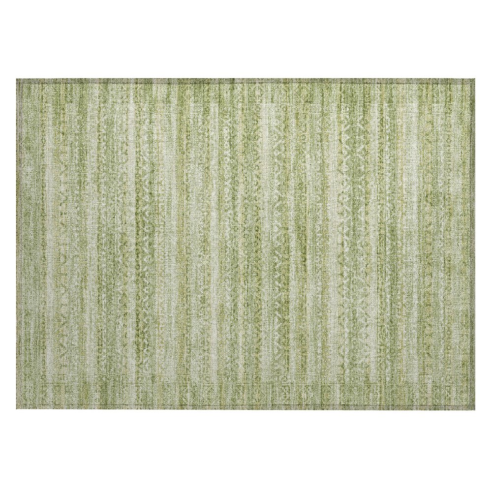 Machine Washable Indoor/Outdoor Chantille ACN2101 Sage 1'8" x 2'6" Rug. Picture 1