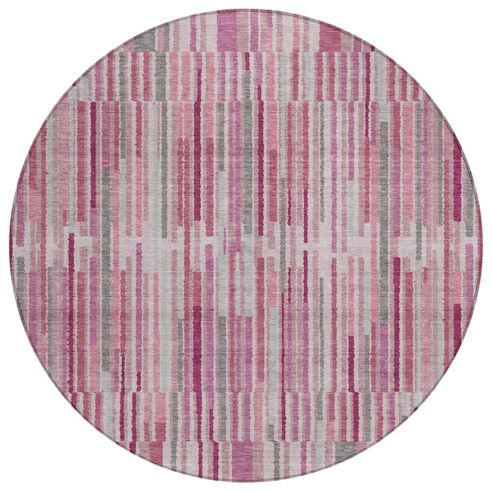 Machine Washable Indoor/Outdoor Chantille ACN2102 Blush 8' x 8' Round Rug. Picture 1