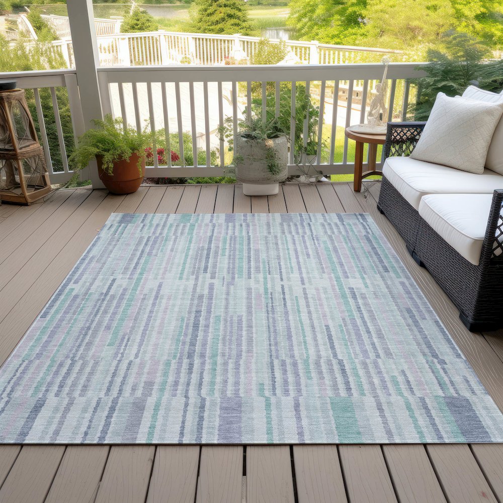 Machine Washable Indoor/Outdoor Chantille ACN2102 Mint 2'6" x 3'10" Rug. Picture 8