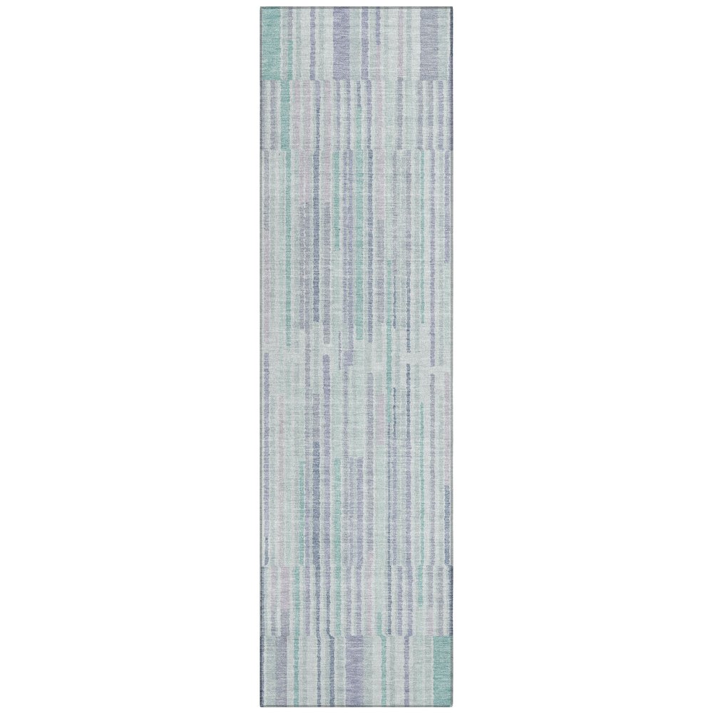 Machine Washable Indoor/Outdoor Chantille ACN2102 Mint 2'3" x 7'6" Runner Rug. Picture 1