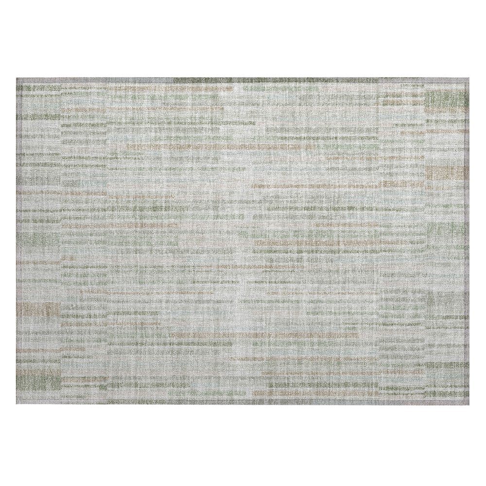 Machine Washable Indoor/Outdoor Chantille ACN2102 Sage 1'8" x 2'6" Rug. Picture 1