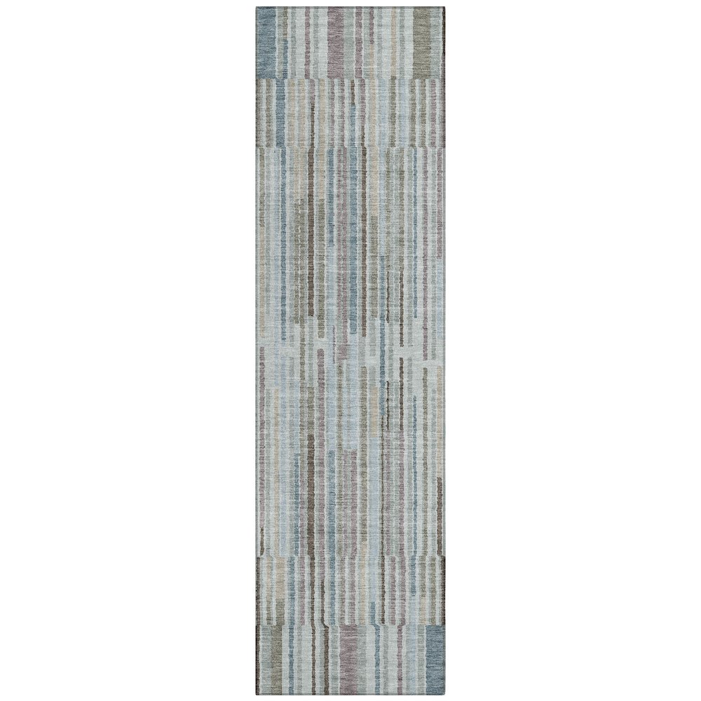 Machine Washable Indoor/Outdoor Chantille ACN2102 Teal 2'3" x 7'6" Runner Rug. Picture 1