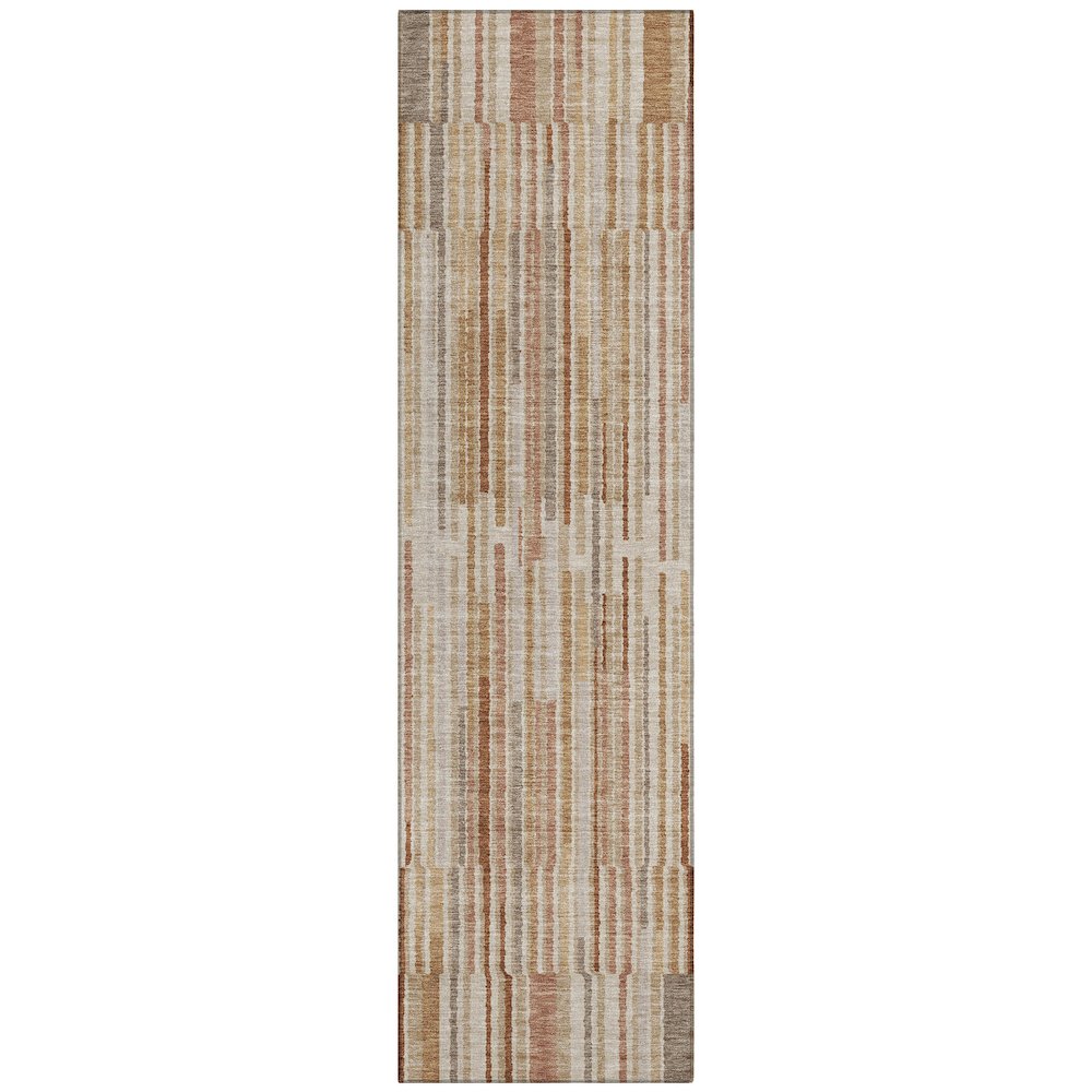 Machine Washable Indoor/Outdoor Chantille ACN2102 Terracotta 2'3"x7'6"Runner Rug. Picture 1