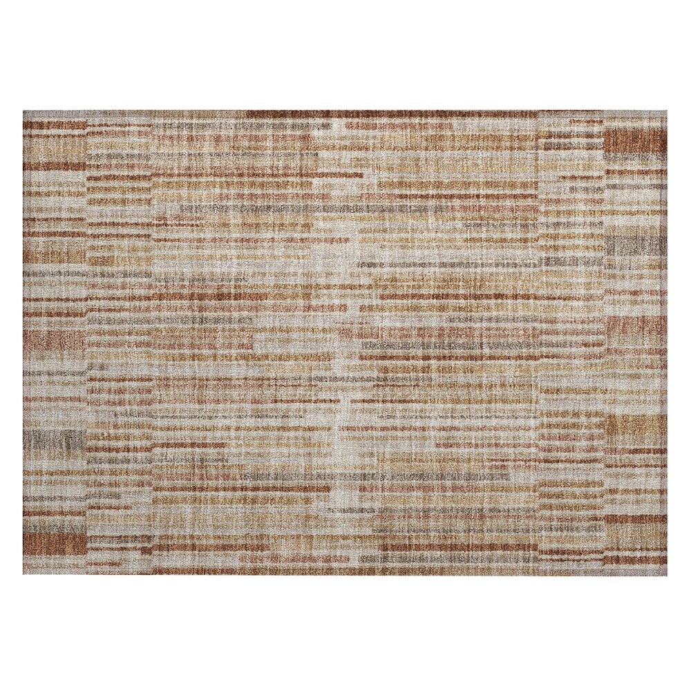 Machine Washable Indoor/Outdoor Chantille ACN2102 Terracotta 1'8" x 2'6" Rug. Picture 1