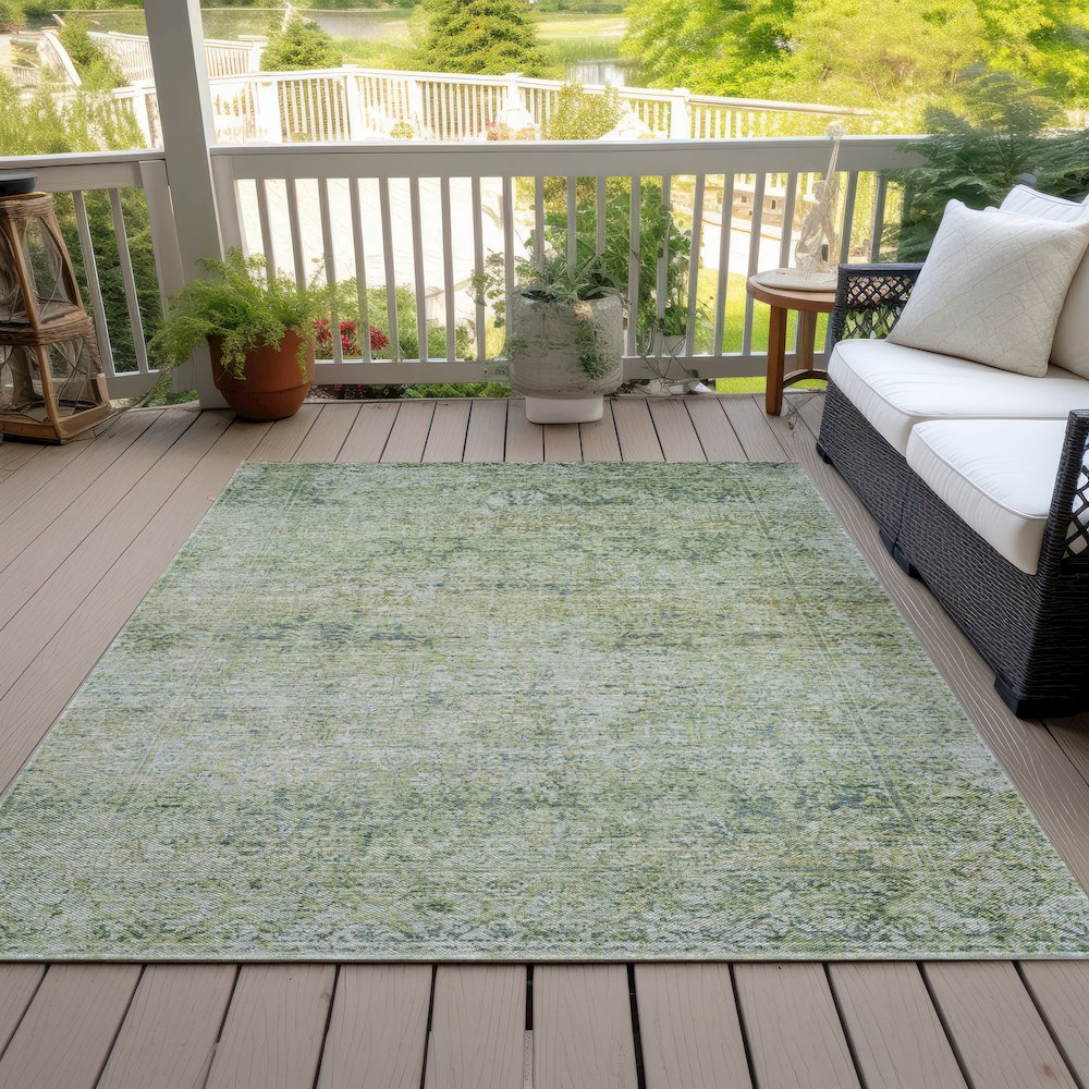 Machine Washable Indoor/Outdoor Chantille ACN2103 Aloe 2'6" x 3'10" Rug. Picture 8