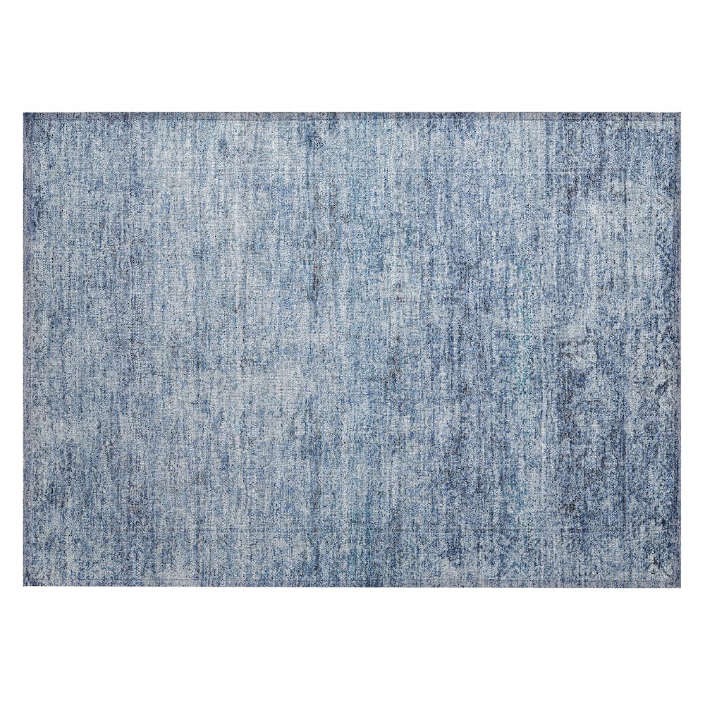 Machine Washable Indoor/Outdoor Chantille ACN2103 Blue 1'8" x 2'6" Rug. Picture 1