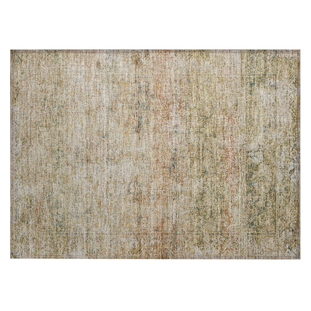 Machine Washable Indoor/Outdoor Chantille ACN2103 Gold 1'8" x 2'6" Rug. Picture 1