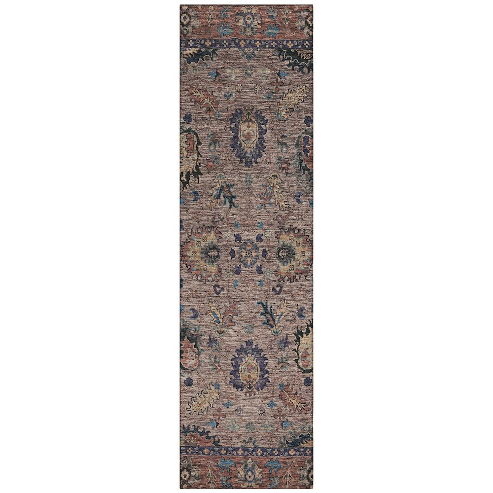 Machine Washable Indoor/Outdoor Chantille ACN2104 Mocha 2'3" x 7'6" Runner Rug. Picture 1