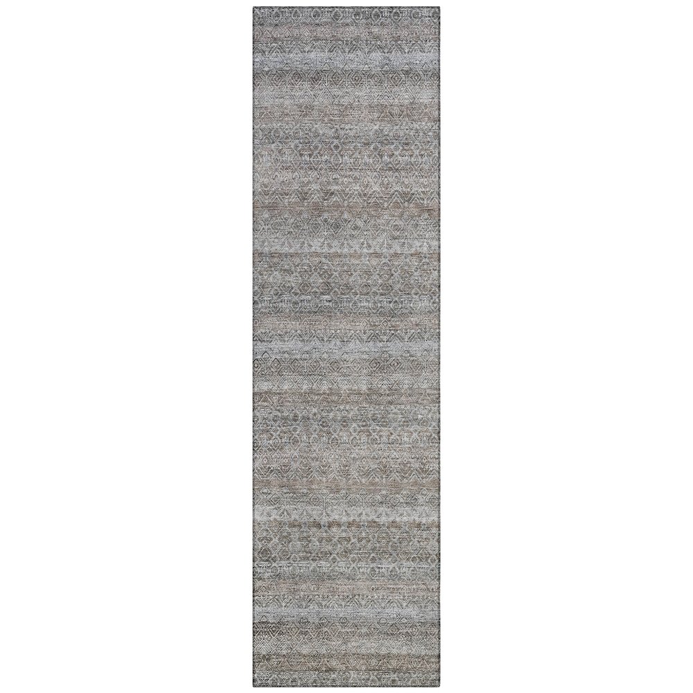 Machine Washable Indoor/Outdoor Chantille ACN2105 Brown 2'3" x 7'6" Runner Rug. Picture 1