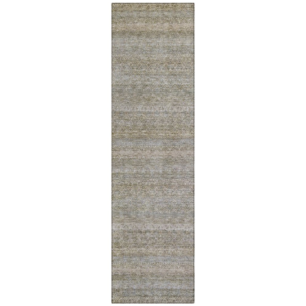 Machine Washable Indoor/Outdoor Chantille ACN2105 Khaki 2'3" x 7'6" Runner Rug. Picture 1