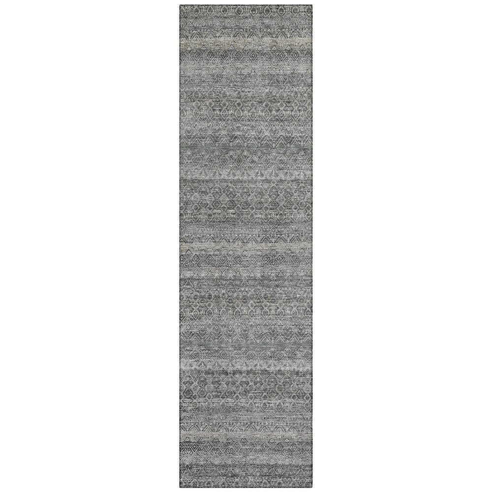 Machine Washable Indoor/Outdoor Chantille ACN2105 Pewter 2'3" x 7'6" Runner Rug. Picture 1
