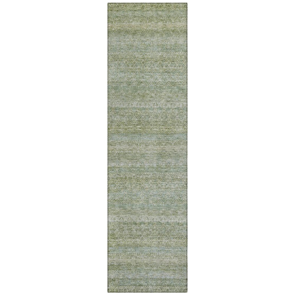 Machine Washable Indoor/Outdoor Chantille ACN2105 Sage 2'3" x 7'6" Runner Rug. Picture 1