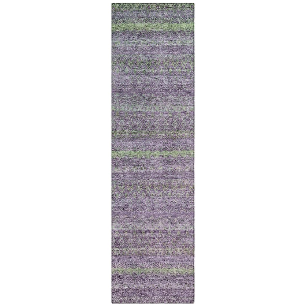 Machine Washable Indoor/Outdoor Chantille ACN2106 Purple 2'3" x 7'6" Runner Rug. Picture 1