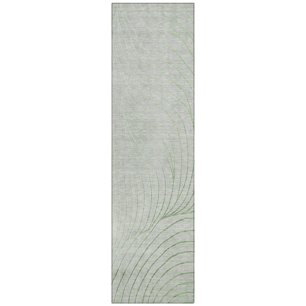 Machine Washable Indoor/Outdoor Chantille ACN2107 Aloe 2'3" x 7'6" Runner Rug. Picture 1
