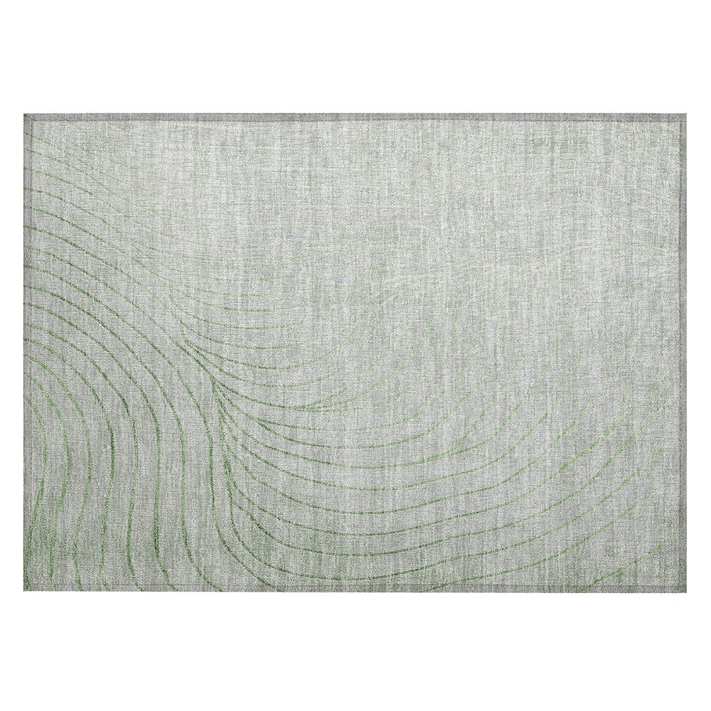 Machine Washable Indoor/Outdoor Chantille ACN2107 Aloe 1'8" x 2'6" Rug. Picture 1