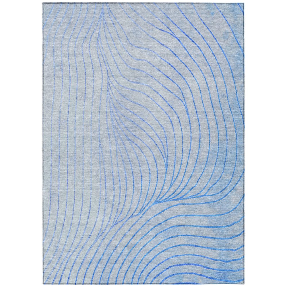 Machine Washable Indoor/Outdoor Chantille ACN2107 Blue 2'6" x 3'10" Rug. Picture 1