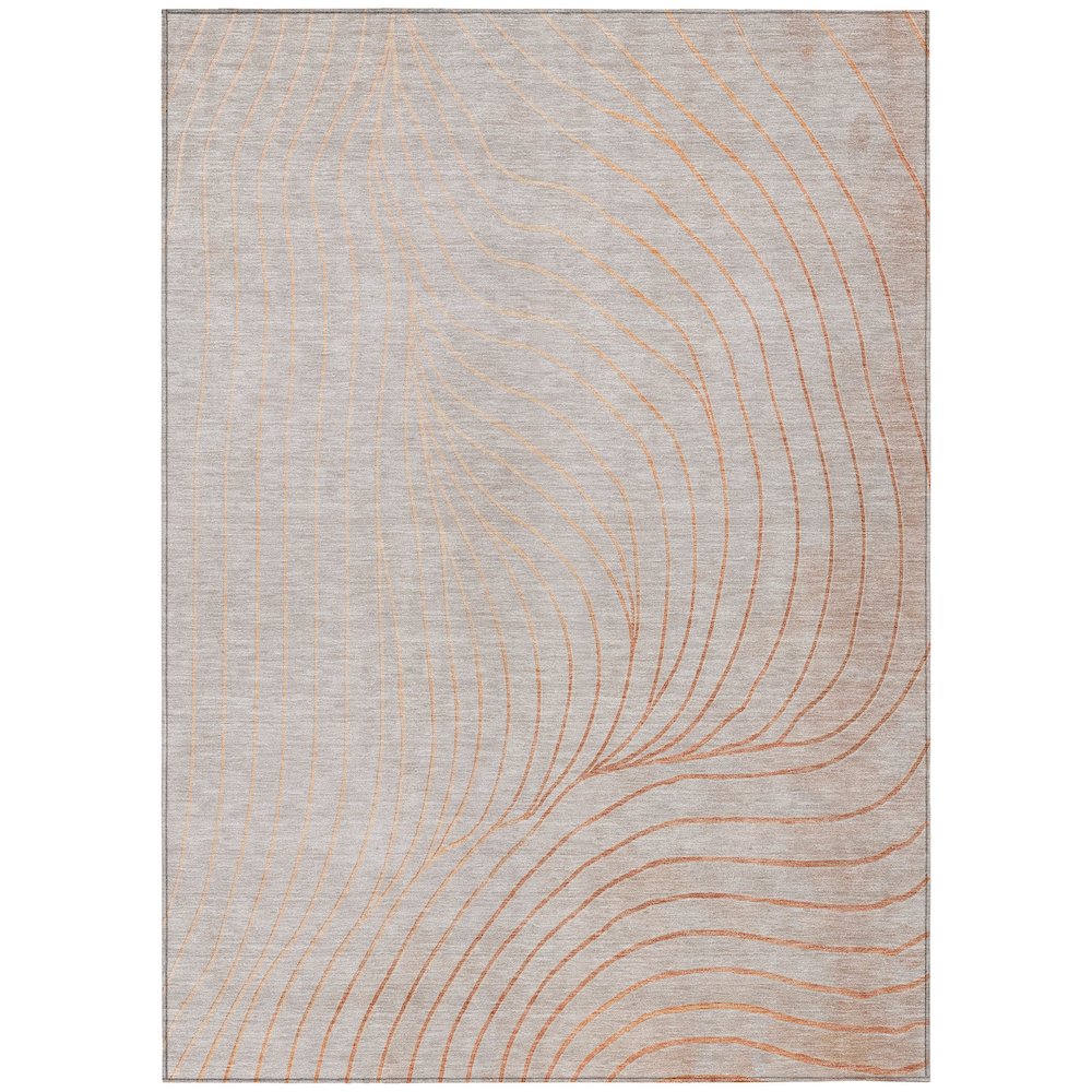 Machine Washable Indoor/Outdoor Chantille ACN2107 Copper 2'6" x 3'10" Rug. Picture 1